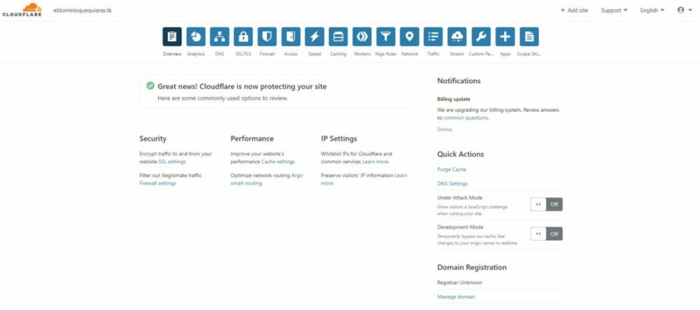 Registro Cloudflare 9