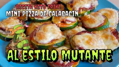 Receta keto Friki: Mini Pizza de Calabacín al estilo mutante