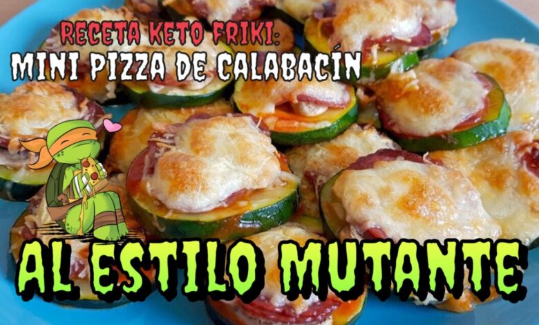 Receta keto Friki: Mini Pizza de Calabacín al estilo mutante