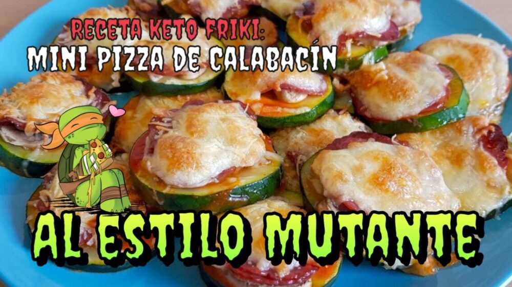 Receta keto Friki: Mini Pizza de Calabacín al estilo mutante